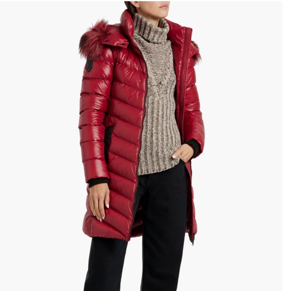 RUDSAK Women's Cherry Red Puffer Coat